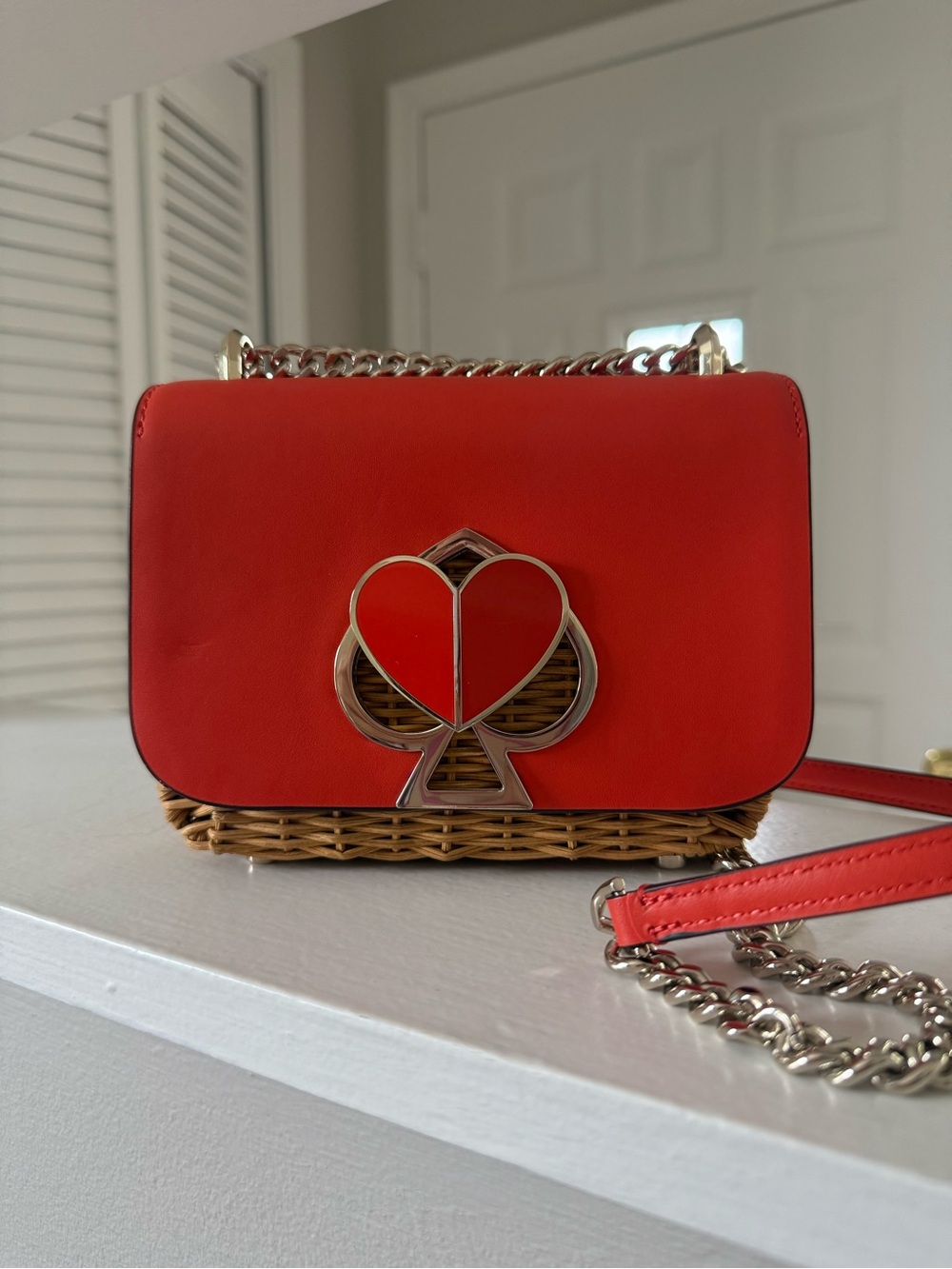 kate spade wicker nicola twistlock bag